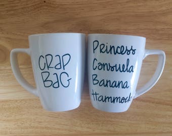 11 oz. Crap Bag and Princess Consuela Banana Hammock Mug. Friends Mug. Friends tv Show Mug.