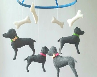 Dog Baby mobile animals Nursery mobile Baby crib mobile Baby girl mobile Baby boy mobile Felt cot mobile hanging crib mobile