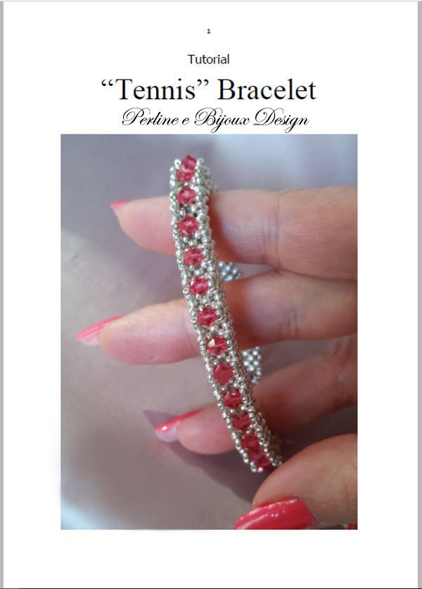 Tutorial tennis bracelet / bracciale by PerlineeBijoux on Etsy