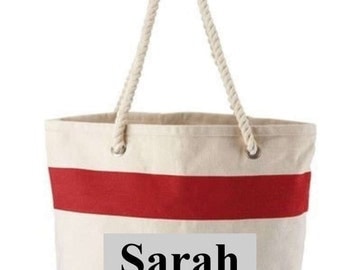 Monogrammed Tote Bag with Rope Handle -- NEW LOWER PRICE---While they Last !!!!