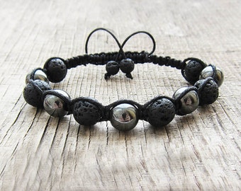 Dad gift for Husband bracelet for him Men bracelet mens beaded bracelet bohemian bracelet braided bracelet rope bracelet shamballa bracelet