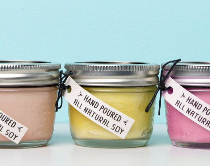 Set of 3, 4 oz. Aromatherapy Soy Candles **All Natural** De-stress, Relax, Headache/illness