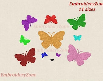 Machine Embroidery design Mini butterfly. Miniature basic butterfly for decor machine embroidery design. 11 sizes Hoop 4 x 4.