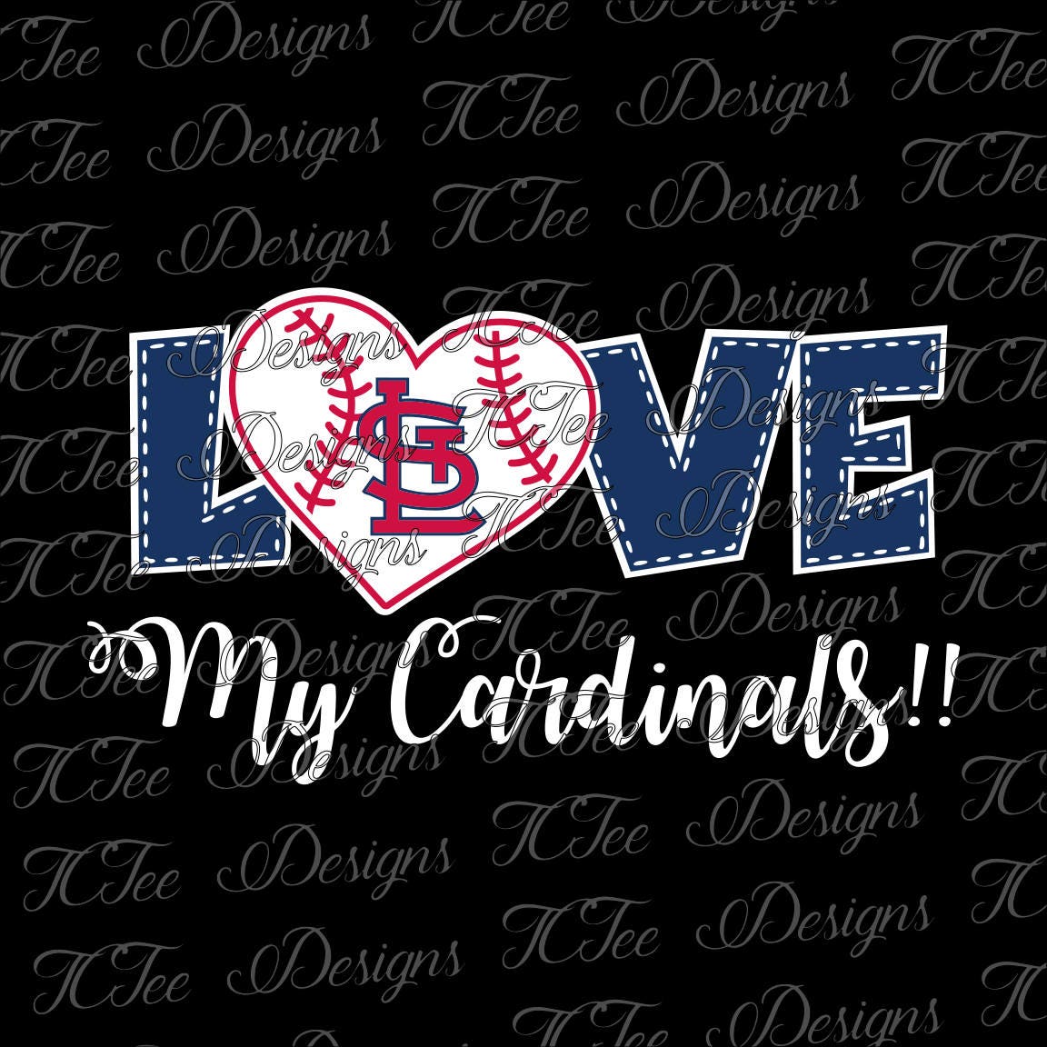 Download Love My Cardinals - St Louis Cardinals Baseball - SVG ...