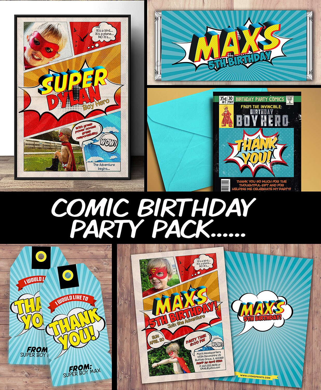 superhero birthday invite