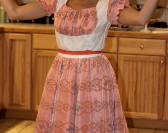Vintage Square Dance Dress, Vintage Dress, 1960s Dress Size Sm