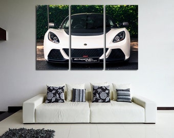 Lotus Wall Art Multi Panels Set Muscle Car Wall Art Cars Canvas Art Sport Cars Wall Art Supercar Print Poster Lotus Wall Decor Canvas