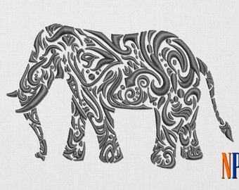 Elephant embroidery | Etsy