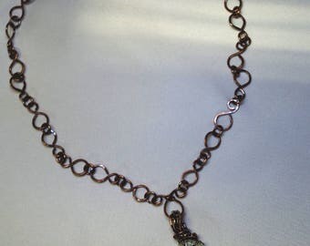 Copper mesh necklace | Etsy