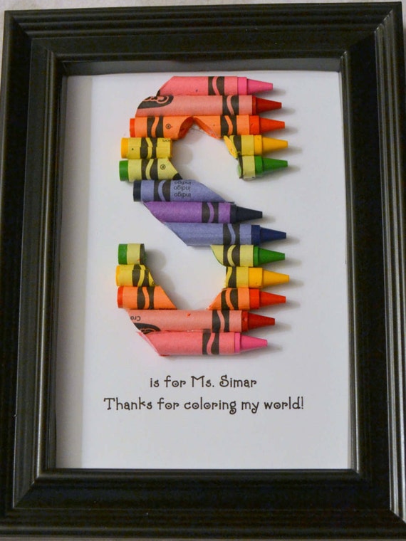 Personalized crayon letter