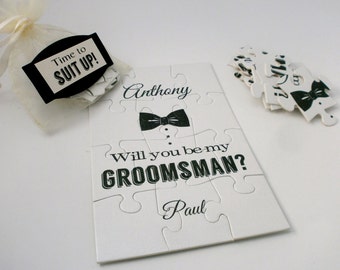 Be My Groomsman, Ring Bearer puzzle, Groomsman Invitation, Will You Be my Groomsman puzzle, Be my Best Man, Groomsman Proposal Card