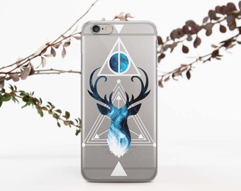 Clear Case Phone Case For Samsung S7 Geometry Case to Galaxy S7 Edge Case Deer to Galaxy S6 Case Phone Case 6S Phone to Galaxy Note 5 026