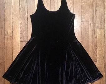 Black velvet dress