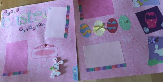 Scrapbooking: Easter Egg Hunt, 12x12 Premade Scrapbook Page
