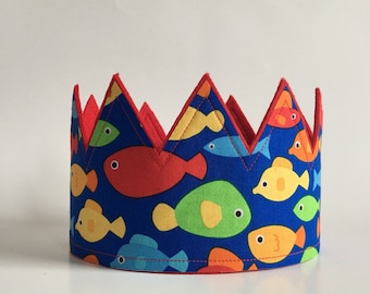 Under the Sea Crown, Boys Birthday Crown, Under the Sea Photo Shoot Prop, Birthday Hats, Under the Sea Decor, Smash Cake Crown, Smash Hat