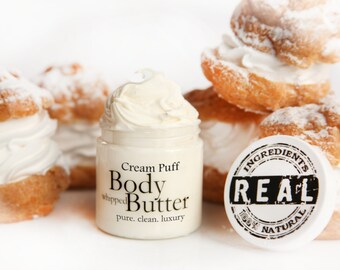 Organic Cream Puff Body Butter / Body Butter / Organic Body Butter / Whipped Body Butter / Vegan Body Butter / Body Cream / Body Lotion