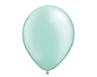 Mint Green Balloons Latex Made in USA Tiny Big Balloon Wedding bridal party shower baby 5" 11" 16" Pearl Mint Balloon