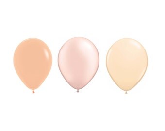 Peach Blush Balloons, Latex Peach Pearl, Peach and Blush 11" Pkg 12 Wedding Balloons