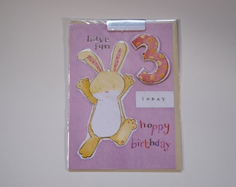 Have Fun 3 Today Hoppy Birthday Card