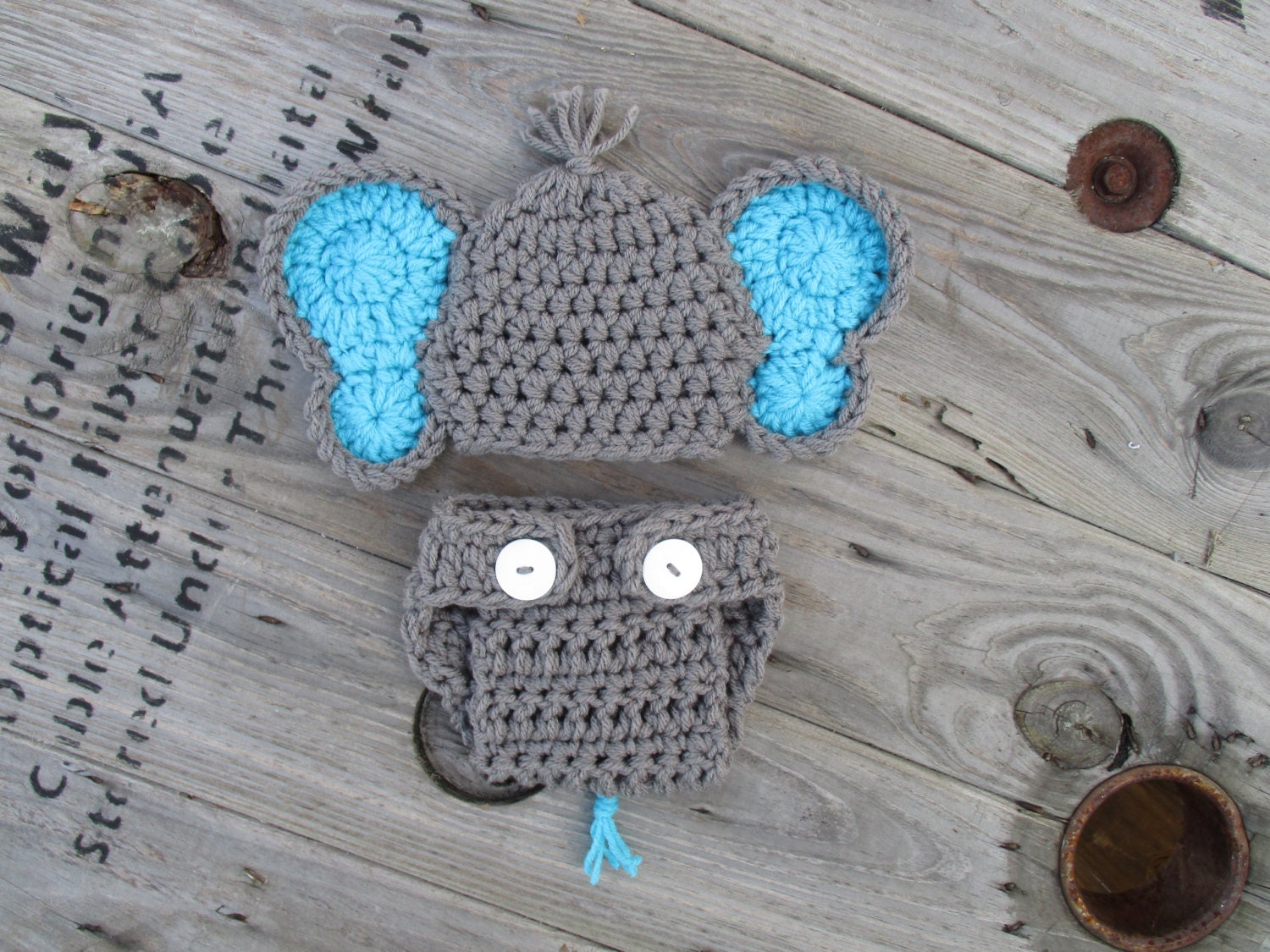 Crochet Baby Elephant Crochet Baby Outfit Knit Elephant Hat