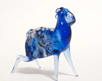 glass sheep figurines