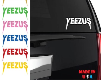 Yeezus Decal kanye west hip hop Band Music Yeezy R&B Rap Jay Z Beyonce rap iphone ipad macbook ANY SIZE