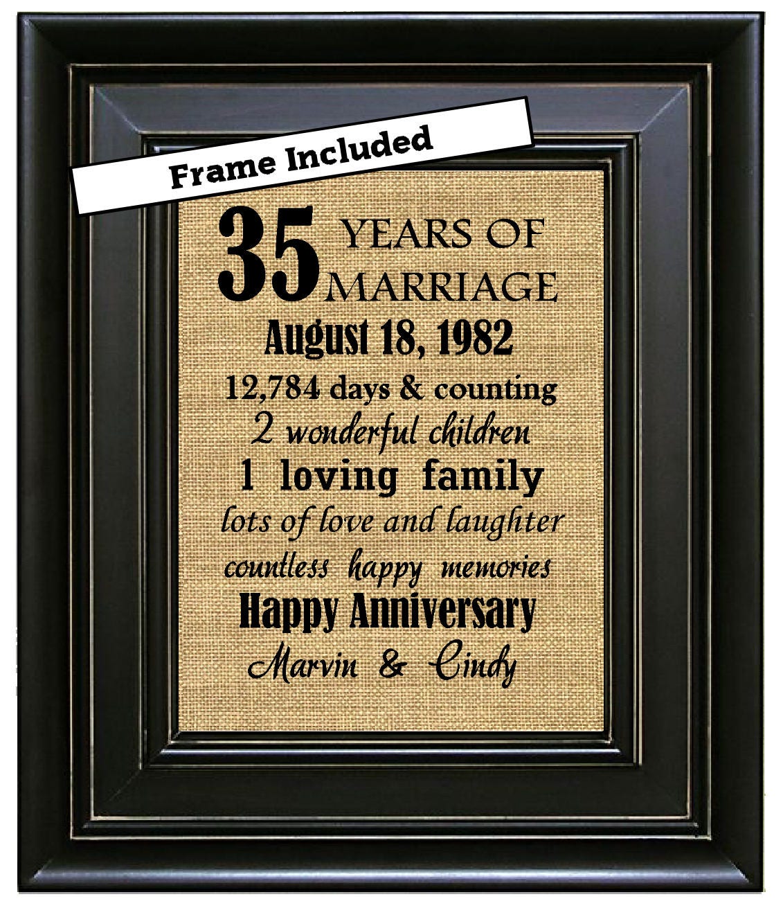 Framed 35th Wedding Anniversary35th Anniversary Ts35th