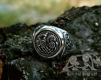 Sleipnir Ring (Odin's steed ring) Viking Ring Mammen Style Sterling Silver Ring Scandinavian Norse Viking Jewelry