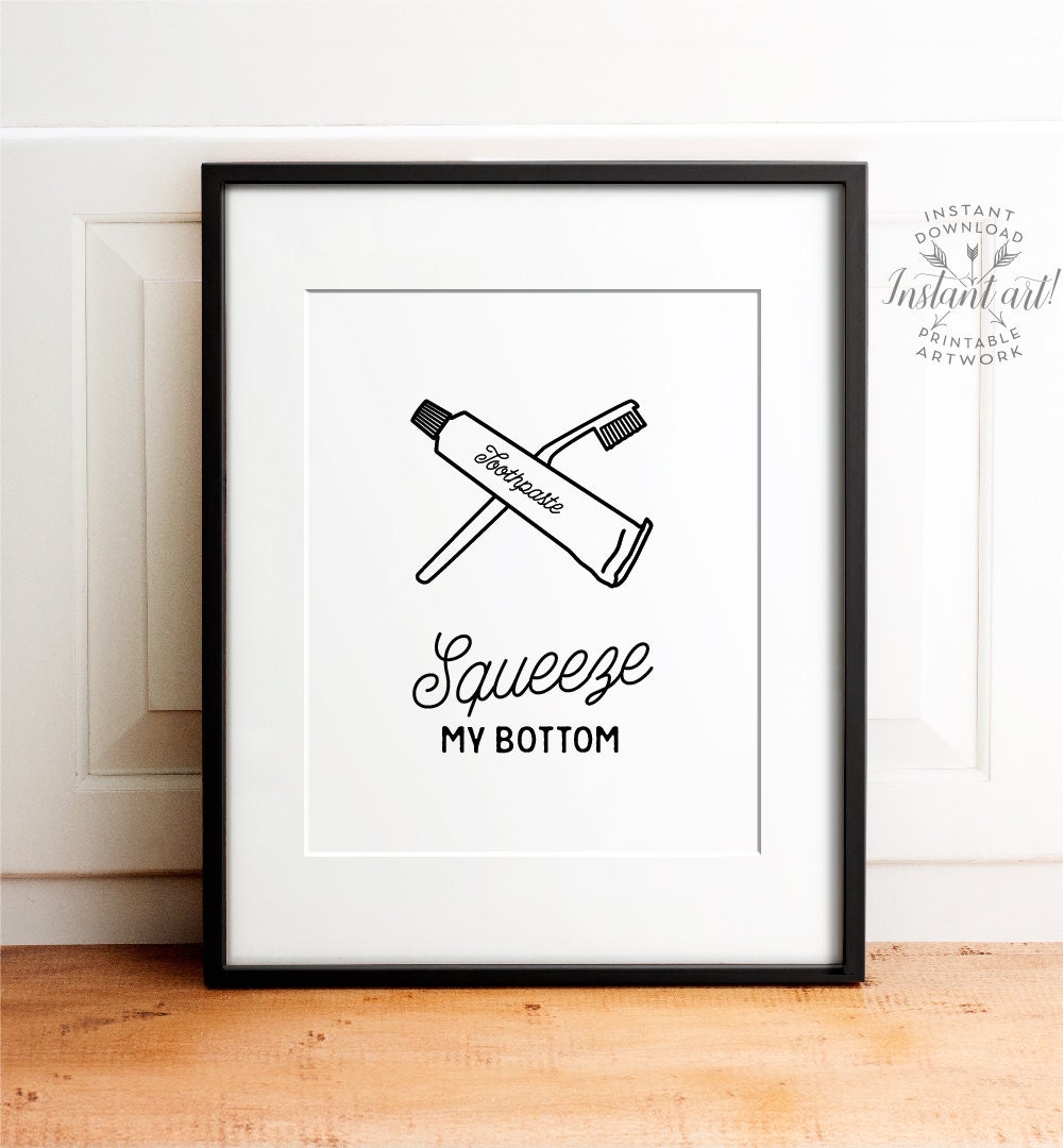 Funny wall art Bathroom art PRINTABLE art Set of 3