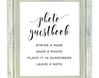 Polaroid guest book | Etsy