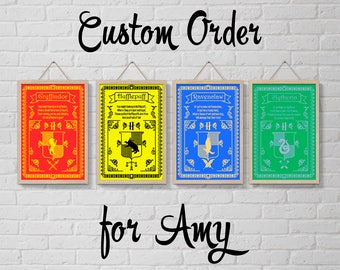 Custom Order, Set Cross stitch pattern, Hogwarts Houses, Harry Potter