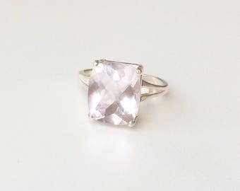 Lavender Amethyst 925 sterling silver ring