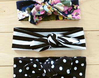 Cute Baby Headwrap / Newborn Knot Headband / Toddler Headband