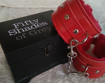 Fifty Shades of Grey, Box, with Handcuffs, LAST ONE!, Fifty Shades of Grey insipired, Christian Grey, Erotic, Fifty shades darker