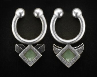 Fake Septum Ring faux septum ring silver septum ring gold septum piercing gold septum indian nose ring fake nose ring fake nose septum