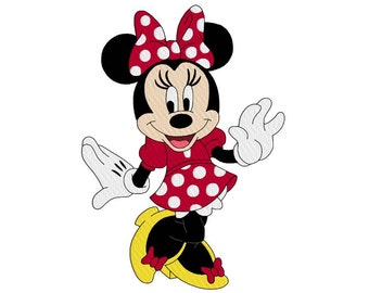 minnie mouse disney machine embroidery design, design for kids, fill embroidery design, instant download
