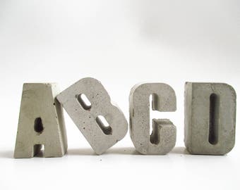 Concrete letters - Cement letters - Raw concrete - 3D letters - Alphabet - Home decor - Wedding gift - Gift - Decor - Personalized - Name