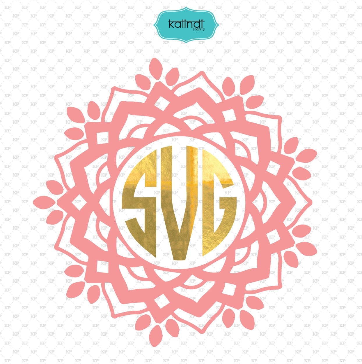 Download Free Monogram Flowers Svg - Layered SVG Cut File - Free ...