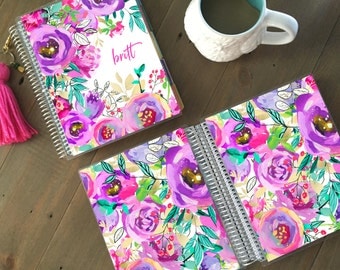 Floral Planner Cover: for use with Erin Condren Life Planner(TM), Happy Planner and Recollections Planner