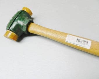 Rawhide Mallet # 31001 Garland #1 Split Head Hammer with 1-1/4" Rawhide Faces (FR-PD)