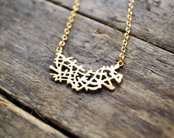 Gold Necklace, Bar Necklace, Bib Necklace, Abstract Necklace, Minimalist Necklace, Minimalist Jewelry, Minimal Necklace, Minimal Jewelry.