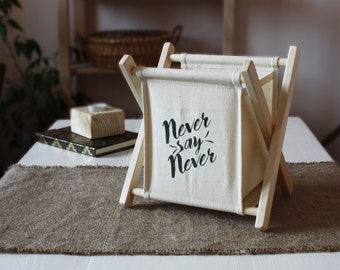 Never say never Table box Organiser Sekretary desk Mail box Basket for craft Storage basket