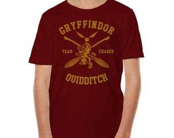 CHASER - Gryffindor Quidditch team Chaser on YOUTH tee Gildan 200B