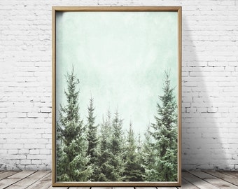 Forest Poster Forest Print Nature Print Plant Print Printable Art Print Download