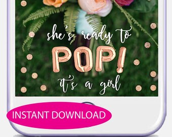 Rose Gold Baby Shower Snapchat Filter Girl Baby Shower Snapchat Filter Baby Shower Mylar Balloon Snapchat Filter Gold Theme Girl Baby Shower