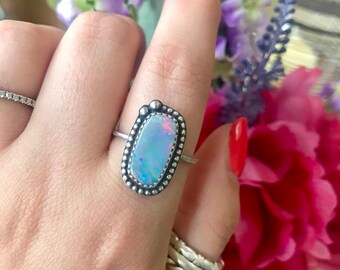 Opal stacking ring | Etsy