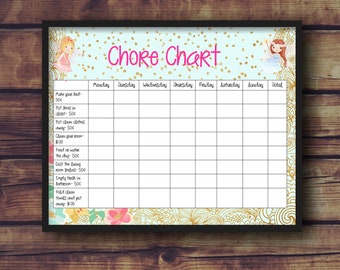 Editable Chore Chart