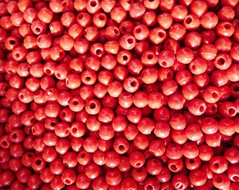 5000 Vintage Czech Red 5mm Glass Beads