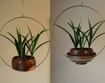 Mid Century Plant Hanger, Brass Planter Hoop, Mid Century Metal Plant Hanger - Mid Century Planter Hanger- 1 Large Hoop Still Available