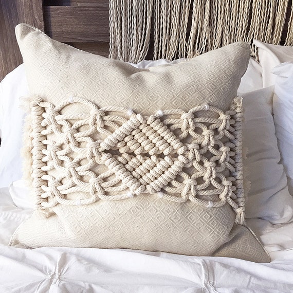 Bungalow Rose Wantaugh Macrame Throw Pillow | Wayfair